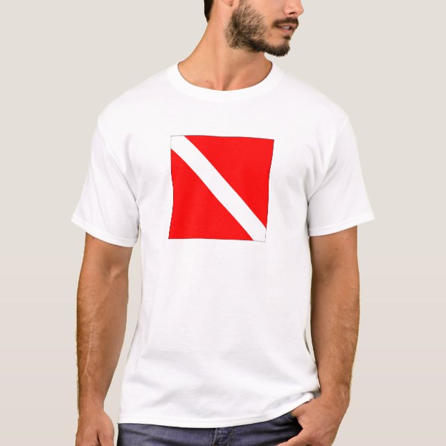 Flagga Diver Down Tee Shirt (Framsida)