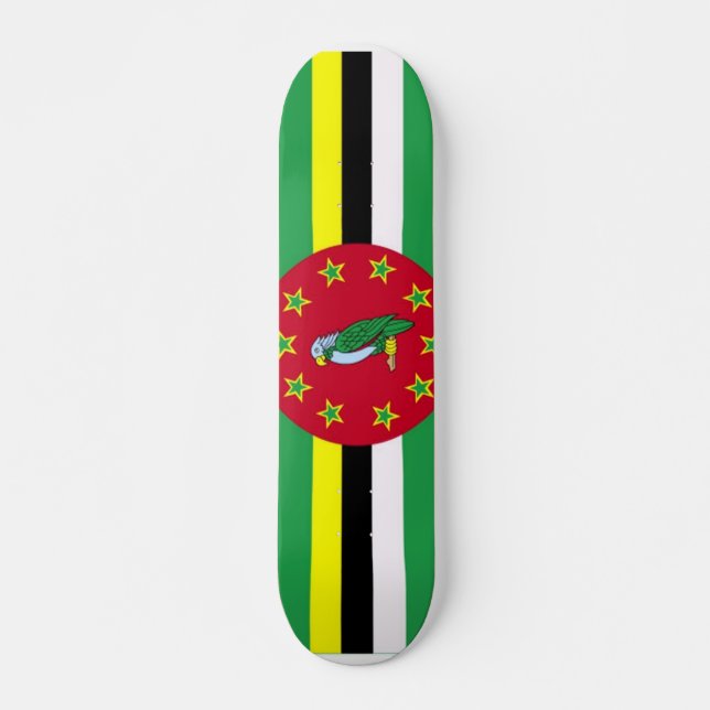 Flagga Dominica Skateboard (Framsida)