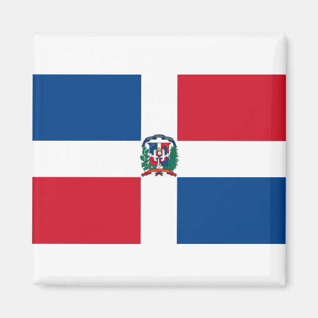 Flagga Dominikanska republiken Magnet (Framsidan)