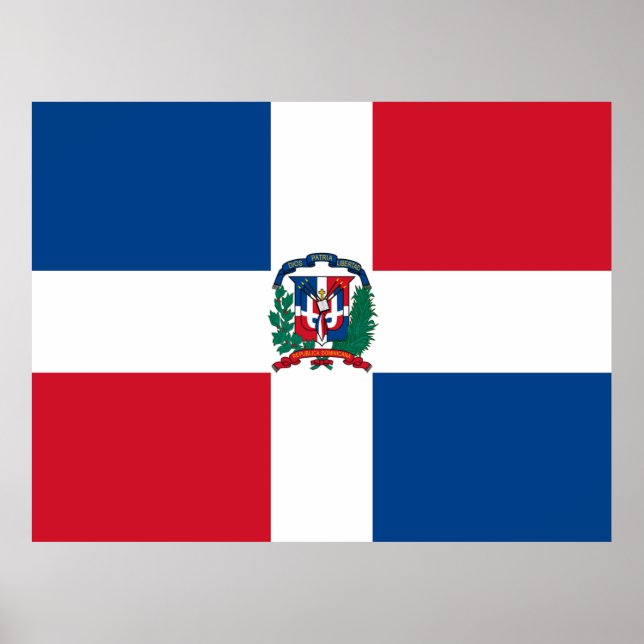 Flagga Dominikanska republiken Poster (Framsidan)