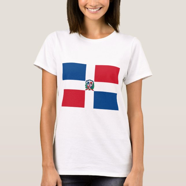 Flagga Dominikanska republiken T Shirt (Framsida)