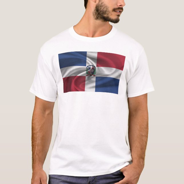 Flagga Dominikanska republiken T Shirt (Framsida)