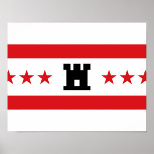Flagga Drenthe Poster