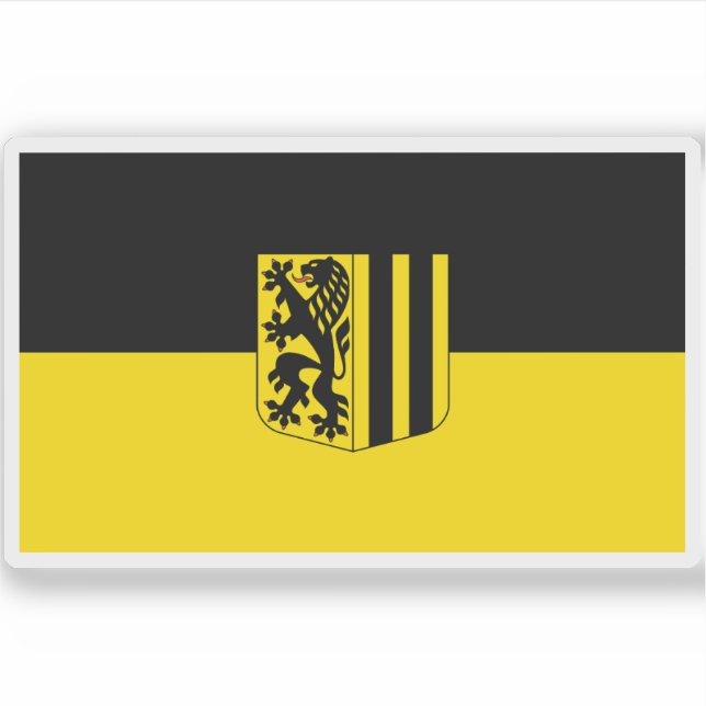 Flagga Dresden, Tyskland Klistermärken (Framsida)