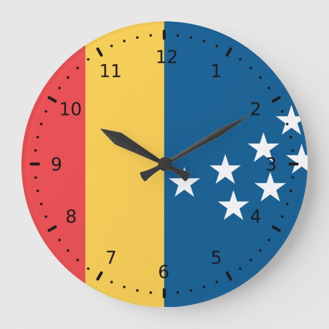 Flagga Durham, North Carolina Acrylic Wall Clock Stor Klocka (Framsida)