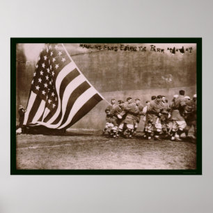 Flagga Ebbets Park Baseball 1914 Poster