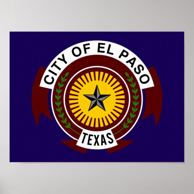 Flagga El Paso Poster (Framsidan)
