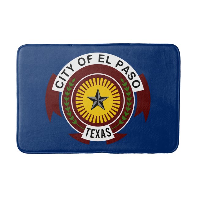 Flagga El Paso, Texas Bathroom Mat Badrumsmatta (Framsidan)