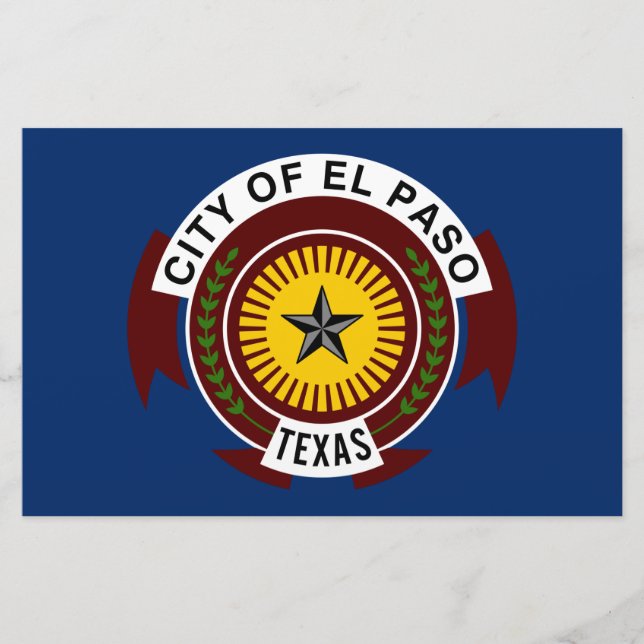Flagga El Paso (Texas) Brevpapper (Framsida)