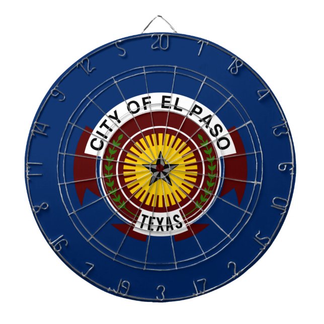 Flagga El Paso (Texas) Darttavla (Framsidan)
