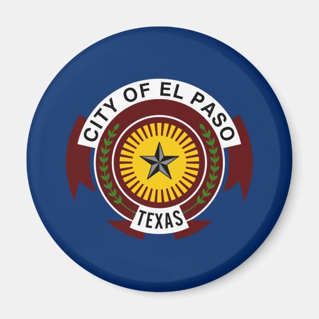 Flagga El Paso (Texas) Magnet (Framsidan)