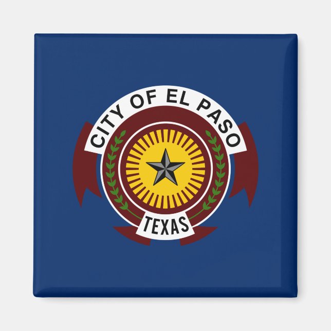 Flagga El Paso (Texas) Magnet (Framsidan)