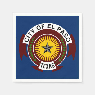 Flagga El Paso, Texas Napkins Pappersservett