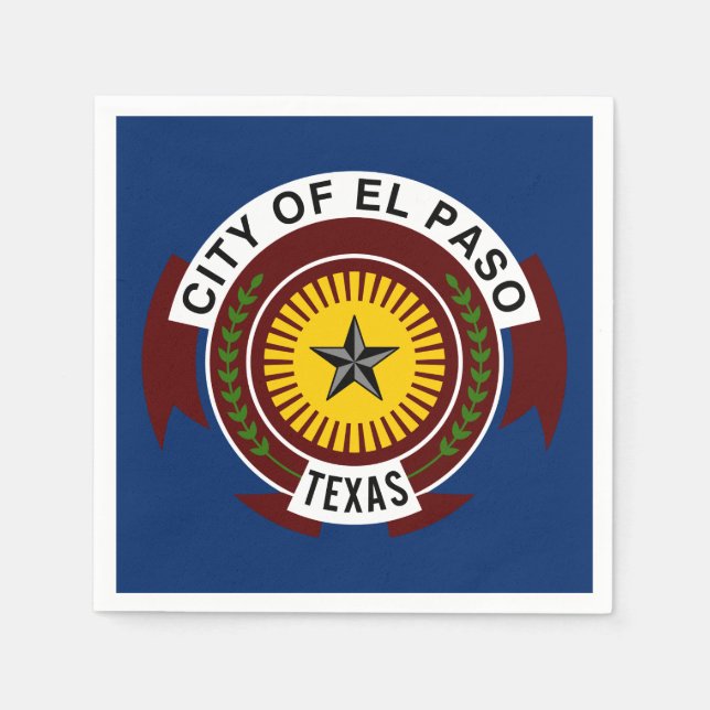 Flagga El Paso, Texas Napkins Pappersservett (Framsidan)