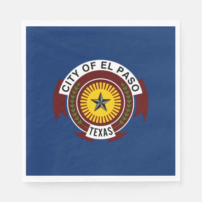 Flagga El Paso (Texas) Pappersservett (Framsidan)