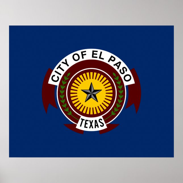 Flagga El Paso (Texas) Poster (Framsidan)