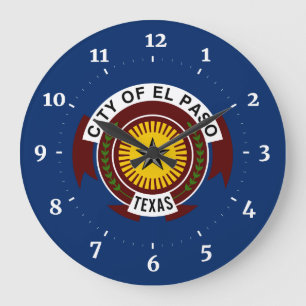 Flagga El Paso, Texas Stor Klocka
