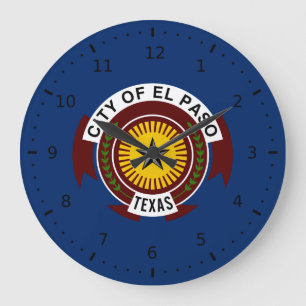 Flagga El Paso, Texas Stor Klocka