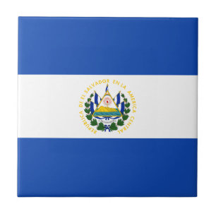 Flagga El Salvador - Bandera de El Salvador Kakelplatta