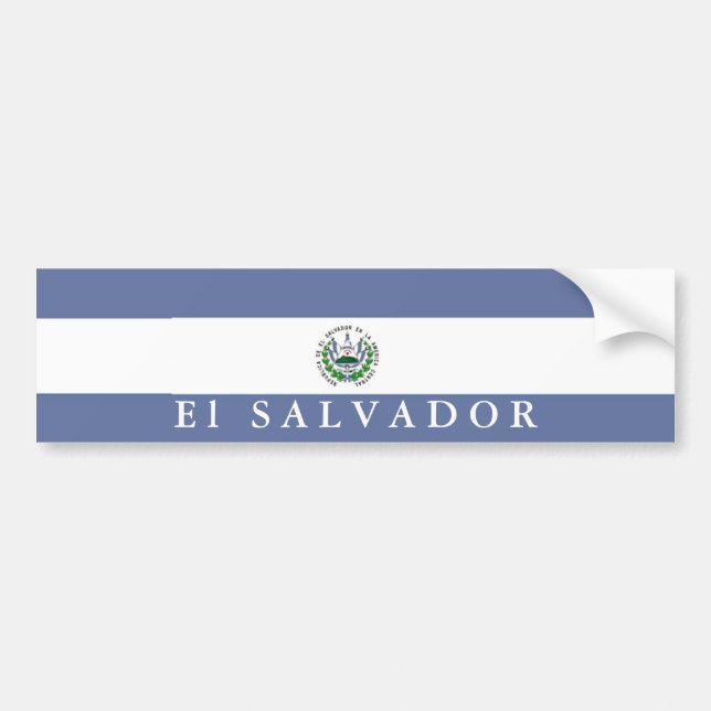 Flagga El Salvador Bumper Sticker Bildekal (Framsidan)