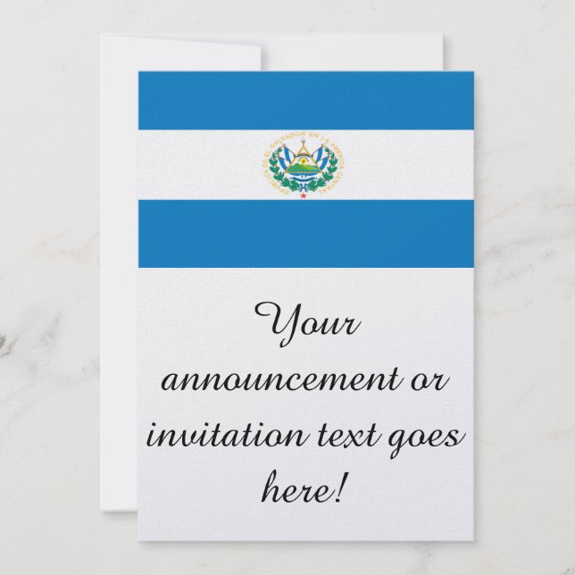 Flagga El Salvador Inbjudningar (Framsida)