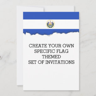 Flagga El Salvador Inbjudningar