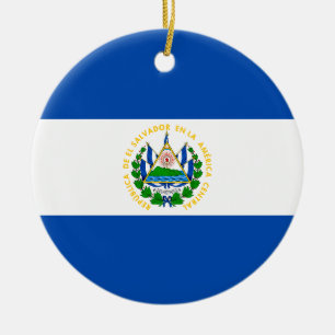 Flagga El Salvador Julgransprydnad Keramik