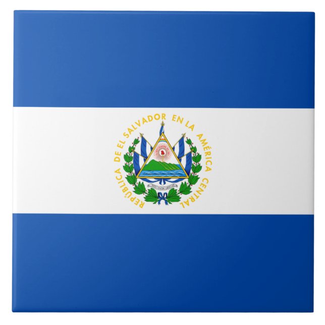 Flagga El Salvador Kakelplatta (Framsidan)