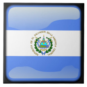 Flagga El Salvador Kakelplatta