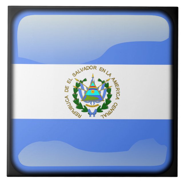 Flagga El Salvador Kakelplatta (Framsidan)