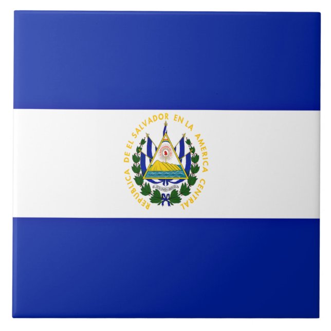 Flagga El Salvador Kakelplatta (Framsidan)
