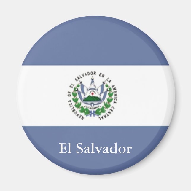Flagga El Salvador Magnet (Framsidan)