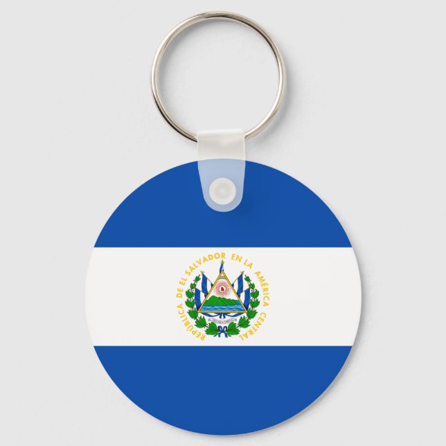 Flagga El Salvador Nyckelring (Framsida)