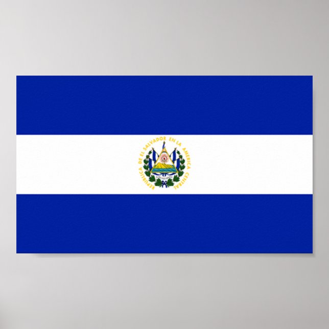 Flagga El Salvador Poster (Framsidan)