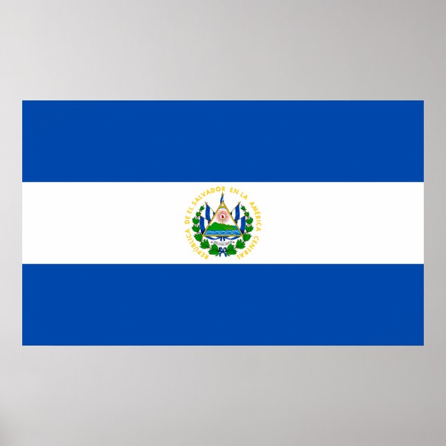 Flagga El Salvador Poster (Framsidan)