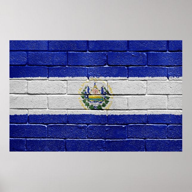 Flagga El Salvador Poster (Framsidan)