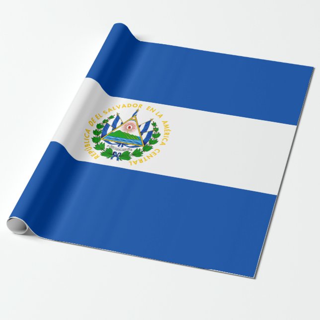 Flagga El Salvador Presentpapper (Utrullad)