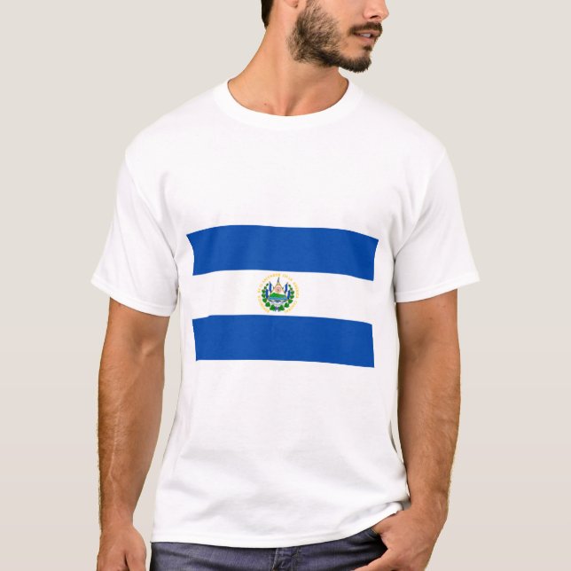 Flagga El Salvador T Shirt (Framsida)