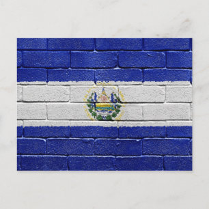 Flagga El Salvador Vykort