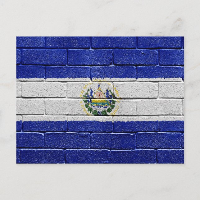 Flagga El Salvador Vykort (Framsida)