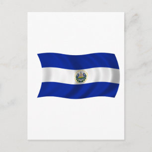 Flagga El Salvador Vykort