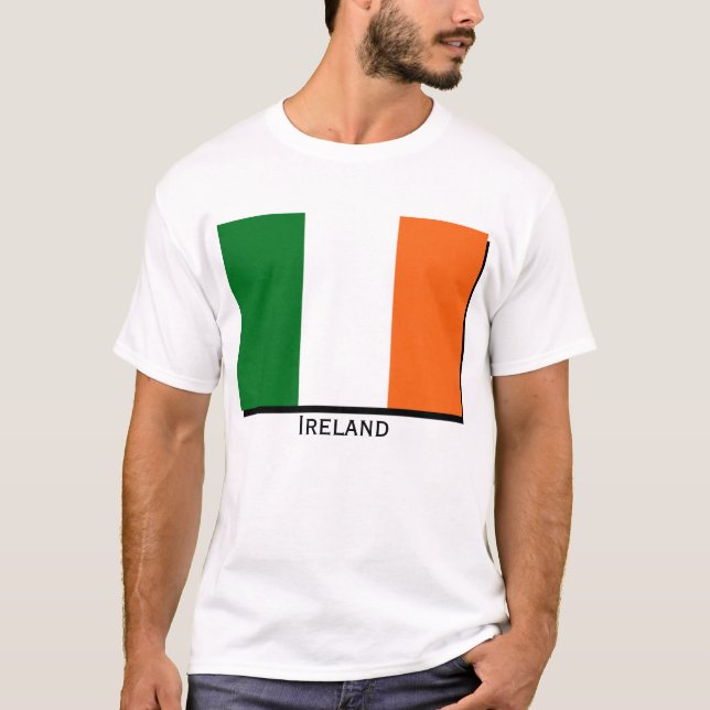 Flagga eller Irland T-tröja Tee (Framsida)
