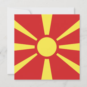 Flagga Emblem i Makedonien Kort