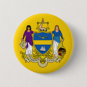 Flagga/emblem i Philadelphia, PA Knapp