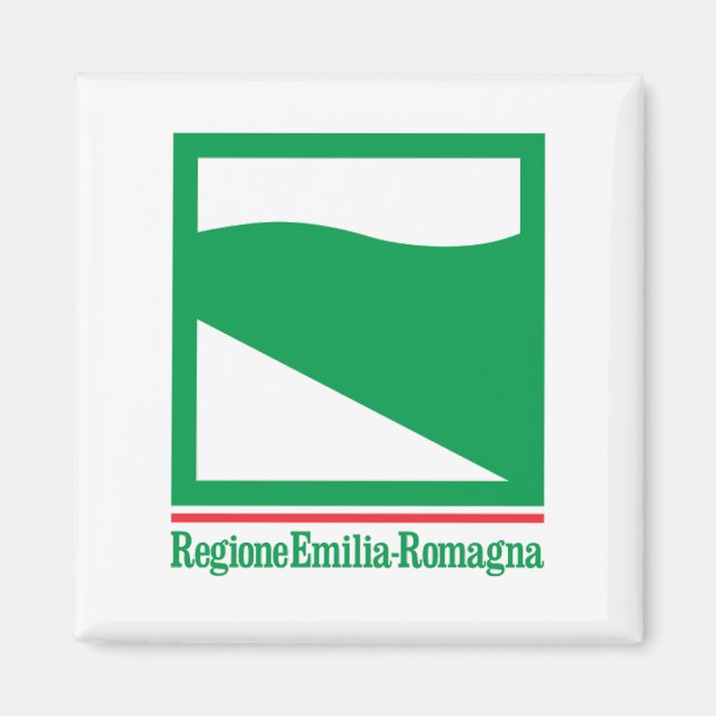 Flagga Emilia Romagna (Italien) Magnet (Framsidan)