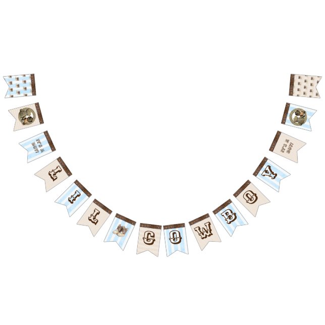 Flagga Enic Lil Cowboy Baby Shower (Alla)