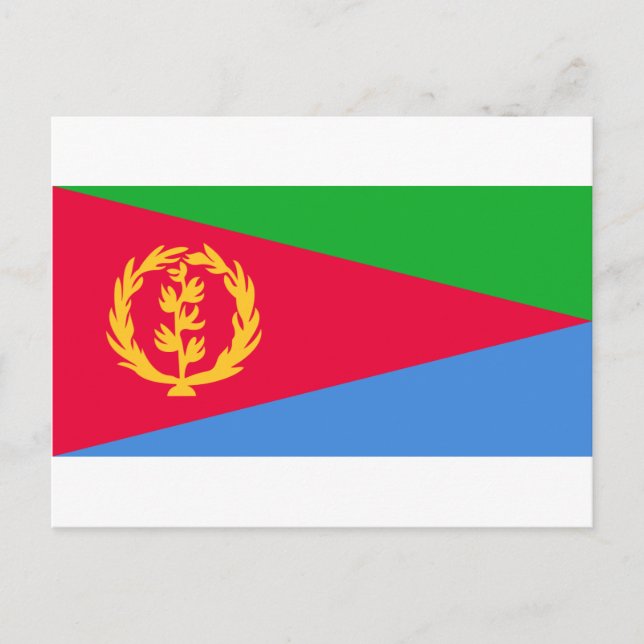 Flagga Eritrea - የ ኤ ር ት ራ ሰ ን budgivningsår - bud Vykort (Framsida)