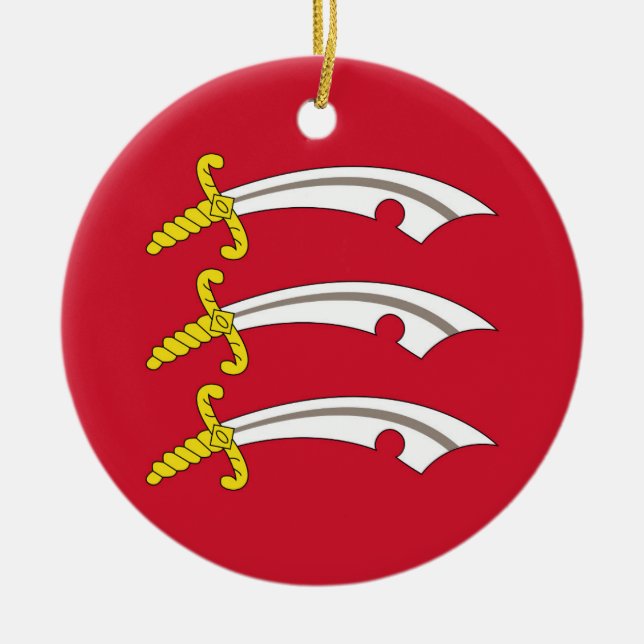 Flagga Essex (Förenade kungariket) Julgransprydnad Keramik (Framsidan)