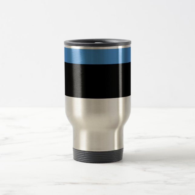 Flagga Estland Travel/pendlare Mugg (Center)