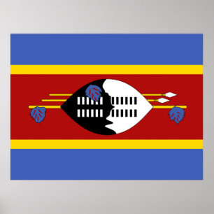 Flagga Eswatini Poster